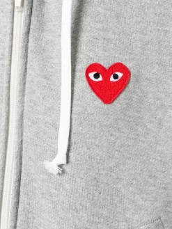 Donna Comme Des Garçons Play Embroidered Logo Hoodie -Femminile Moda Negozio 12002101 9446591 1000
