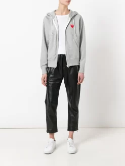 Donna Comme Des Garçons Play Embroidered Logo Hoodie -Femminile Moda Negozio 12002101 9446600 1000