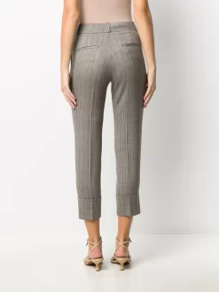 Donna Peserico Pantaloni Crop A Righe -Femminile Moda Negozio 15778667 28829985 1000