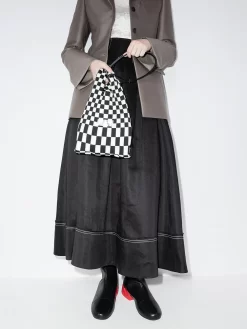 Donna LASTFRAME Borsa Tote Ichimatsu A Quadri -Femminile Moda Negozio 17326819 37167030 1000