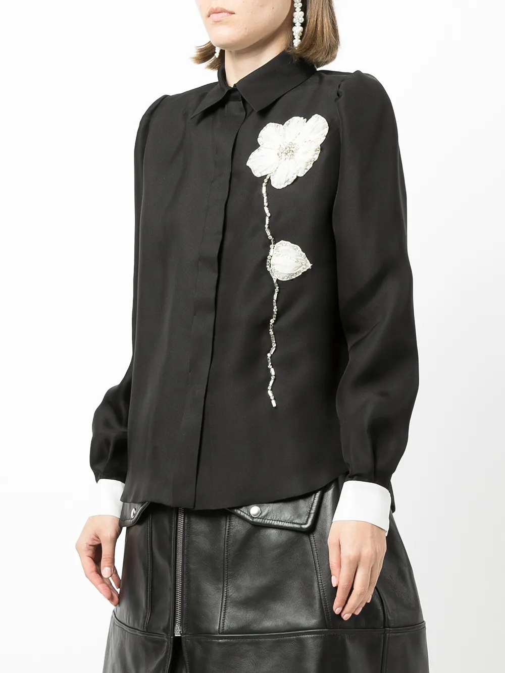 Donna Dice Kayek Camicia Con Applicazione 5 Donna Dice Kayek Camicia Con Applicazione - immagine 3