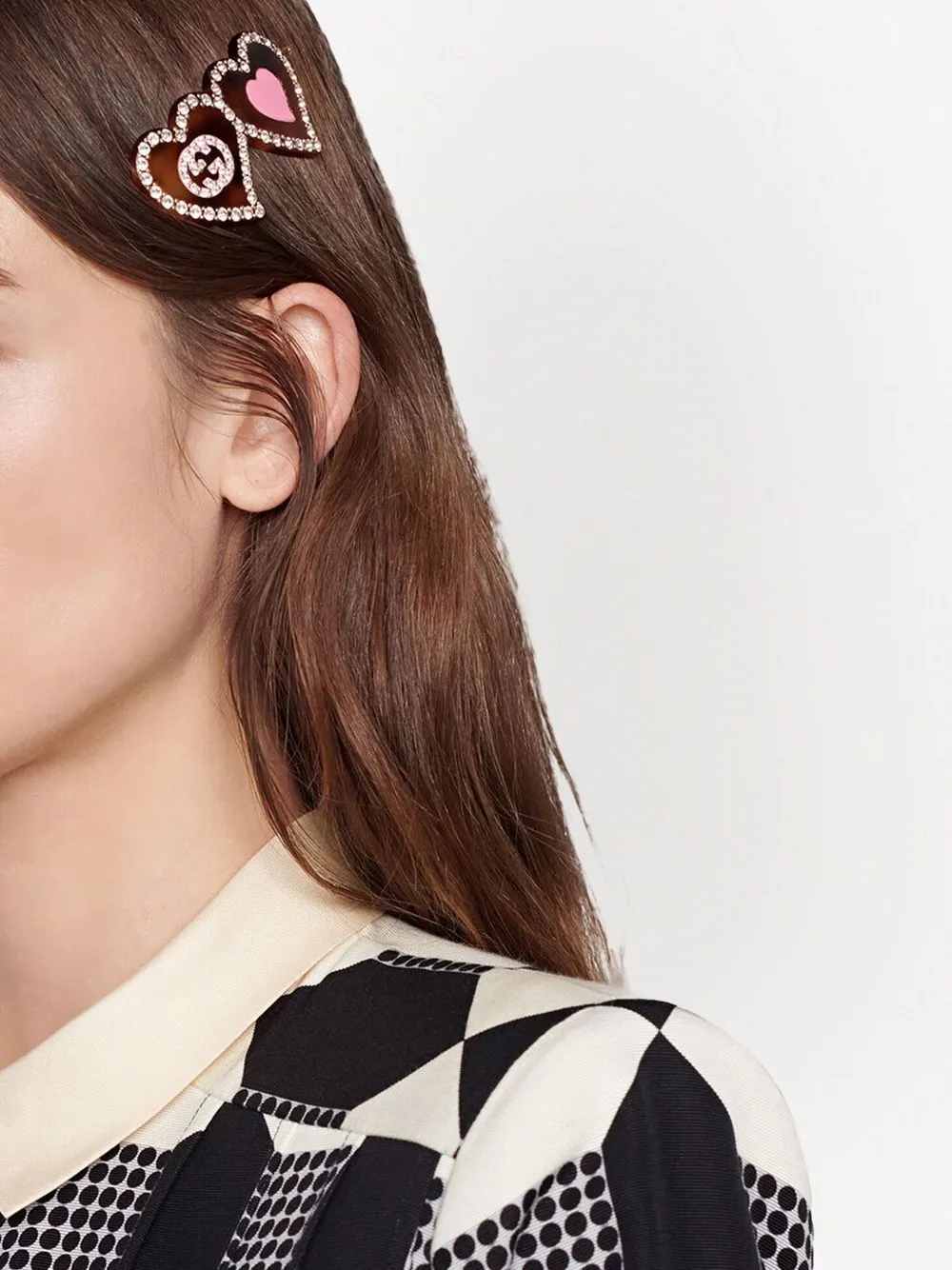 Donna Gucci Fermaglio GG Con Cristalli 6 Donna Gucci Fermaglio GG Con Cristalli - immagine 4