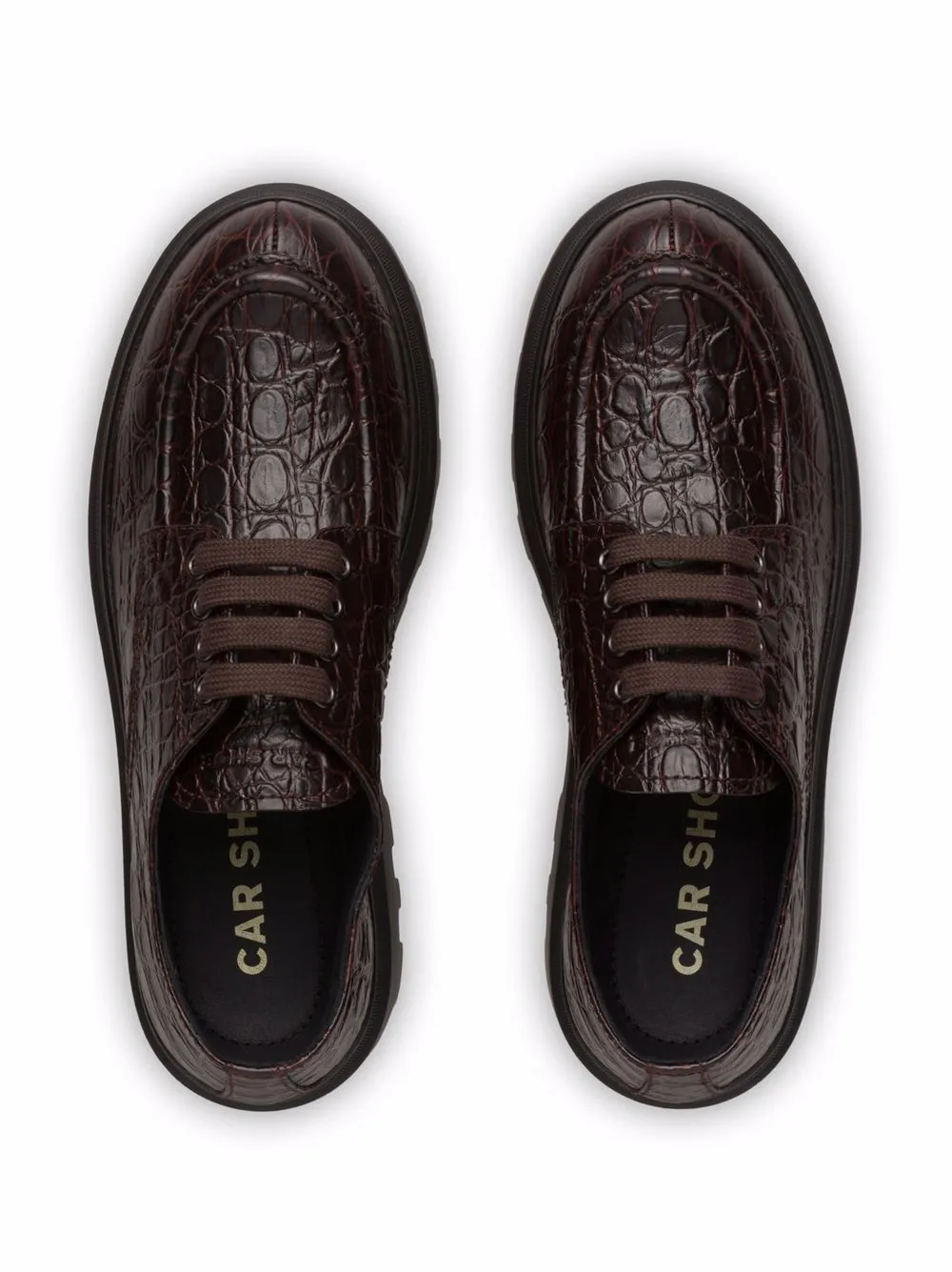 Donna Car Shoe Stringate Con Effetto Coccodrillo 6 Donna Car Shoe Stringate Con Effetto Coccodrillo - immagine 4