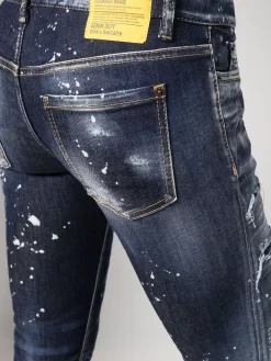 Donna Dsquared2 Jeans Dritti Con Effetto Vissuto -Femminile Moda Negozio 17812751 37686506 1000