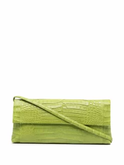 Donna Nancy Gonzalez Clutch Con Effetto Coccodrillo