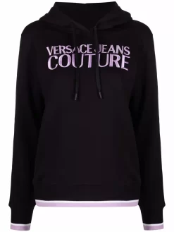 Donna Versace Jeans Couture Felpa Con Ricamo