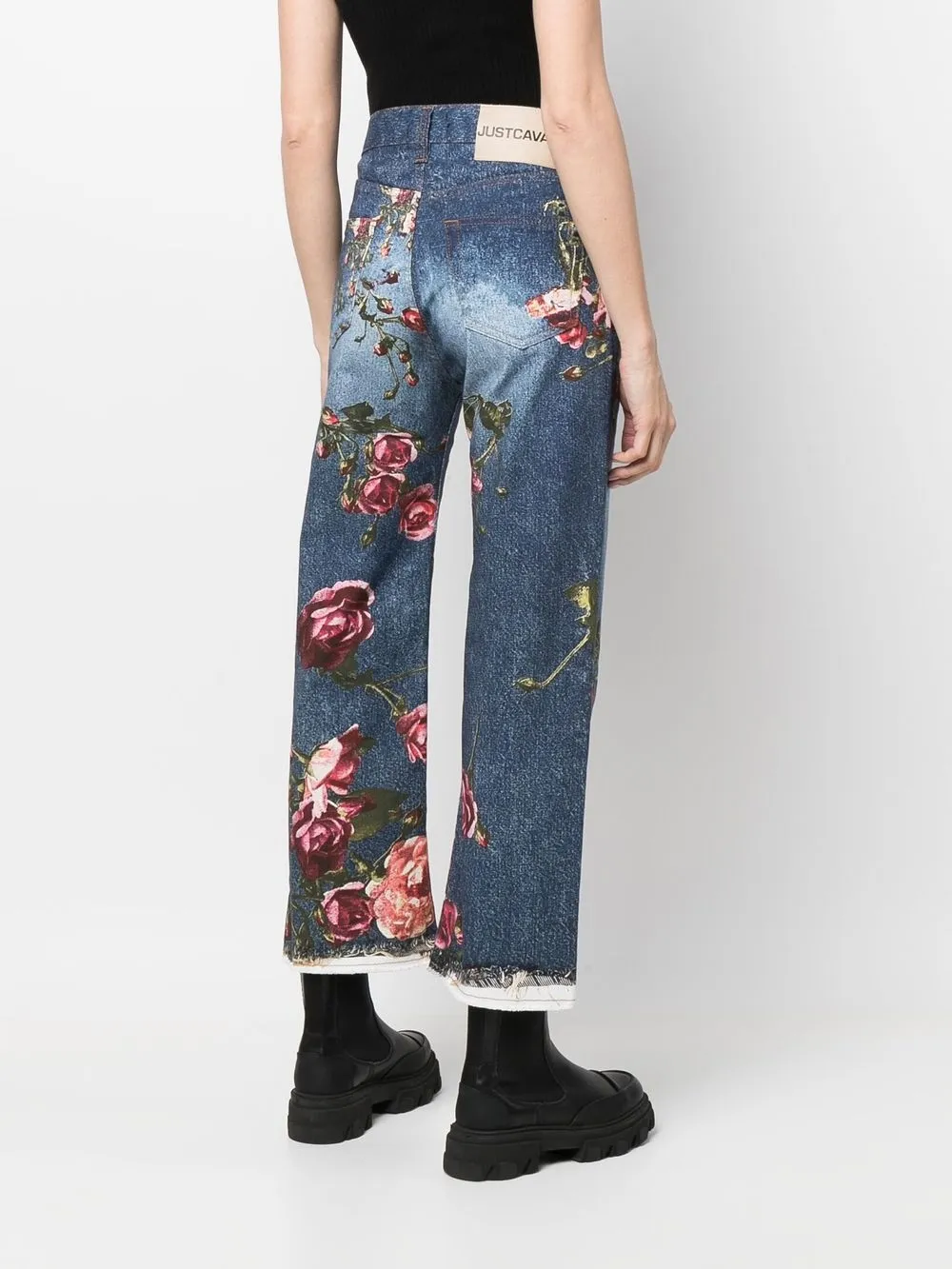 Donna Just Cavalli Jeans Crop A Fiori Con Vita Alta 6 Donna Just Cavalli Jeans Crop A Fiori Con Vita Alta - immagine 4