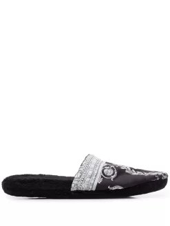 Donna Versace Slippers Barocco Con Stampa