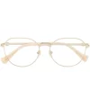 Donna Gucci Eyewear Occhiali Tondi Metallizzati