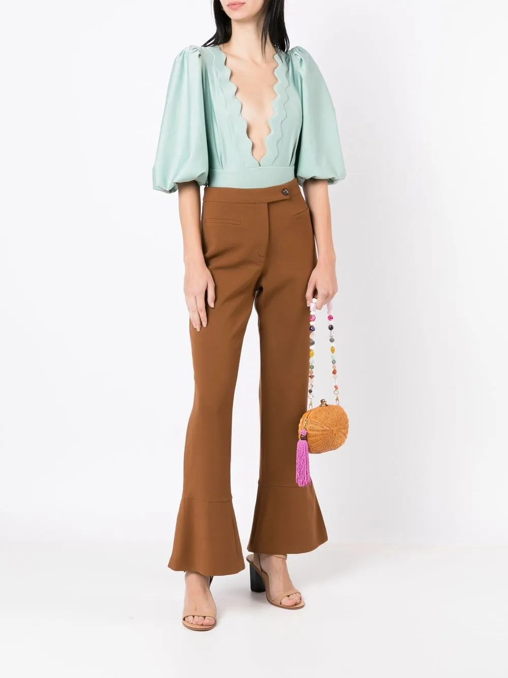 Donna SERPUI Clutch Olivine Con Design Intrecciato 4 Donna SERPUI Clutch Olivine Con Design Intrecciato - immagine 2