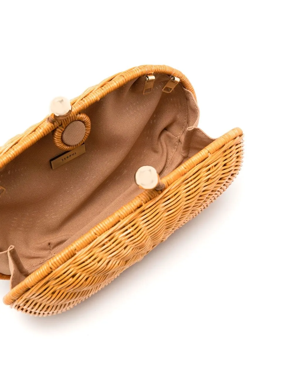 Donna SERPUI Clutch Olivine Con Design Intrecciato 7 Donna SERPUI Clutch Olivine Con Design Intrecciato - immagine 5