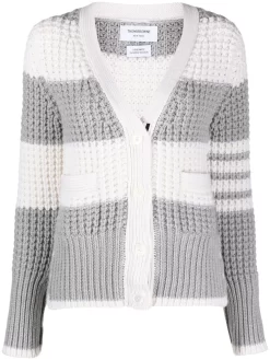 Donna Thom Browne Cardigan Con Dettaglio A 4 Righe