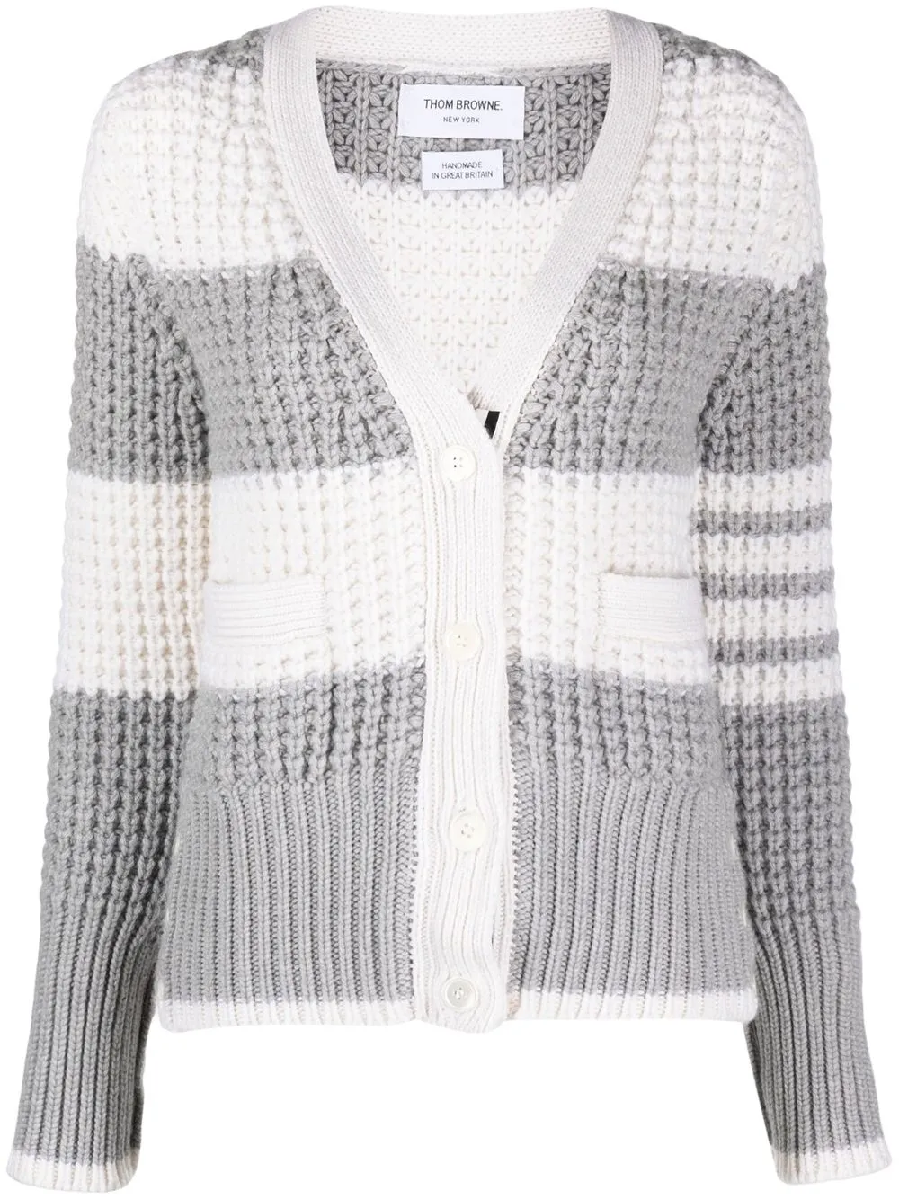 Donna Thom Browne Cardigan Con Dettaglio A 4 Righe 3 Donna Thom Browne Cardigan Con Dettaglio A 4 Righe
