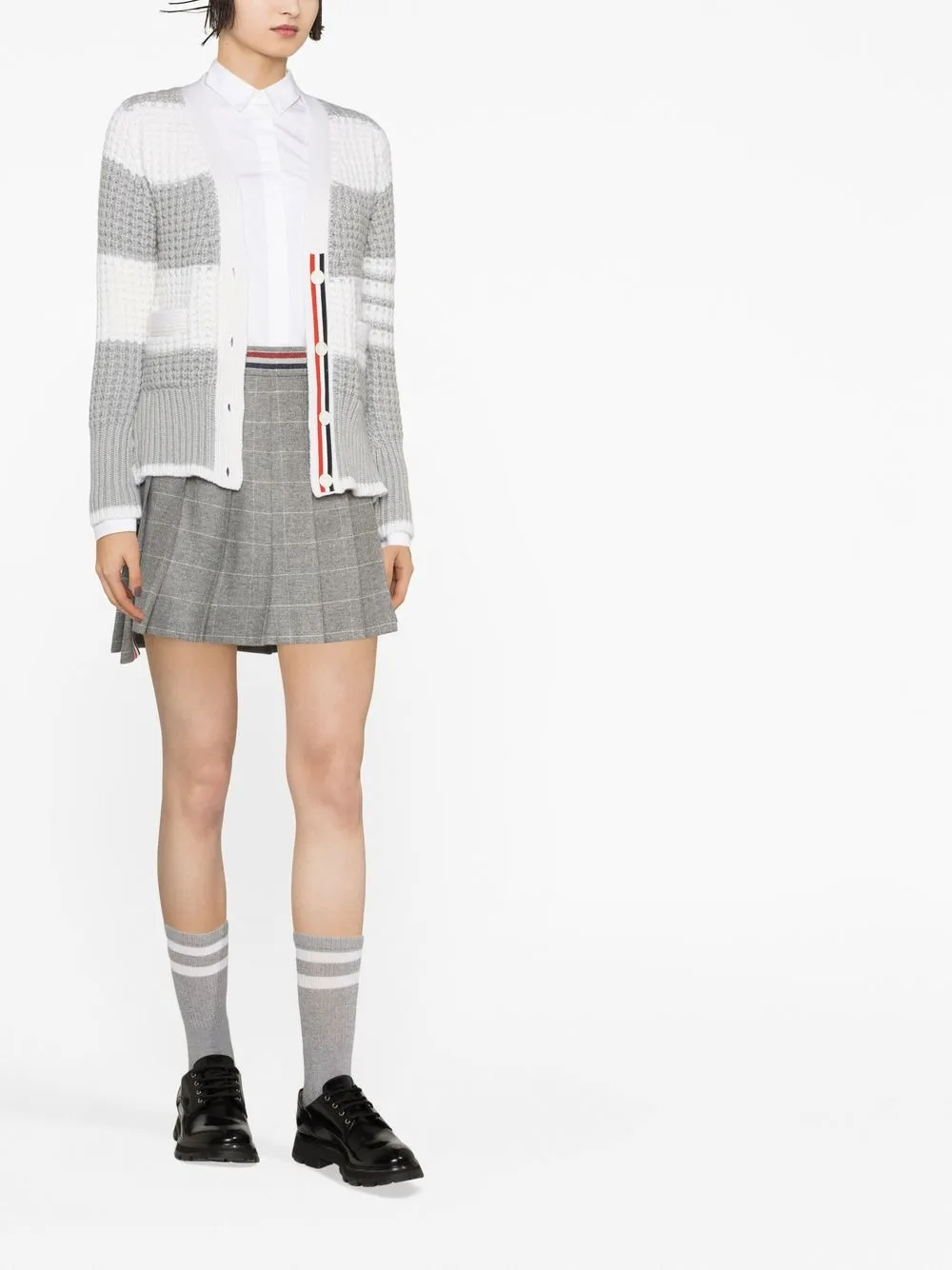 Donna Thom Browne Cardigan Con Dettaglio A 4 Righe 4 Donna Thom Browne Cardigan Con Dettaglio A 4 Righe - immagine 2