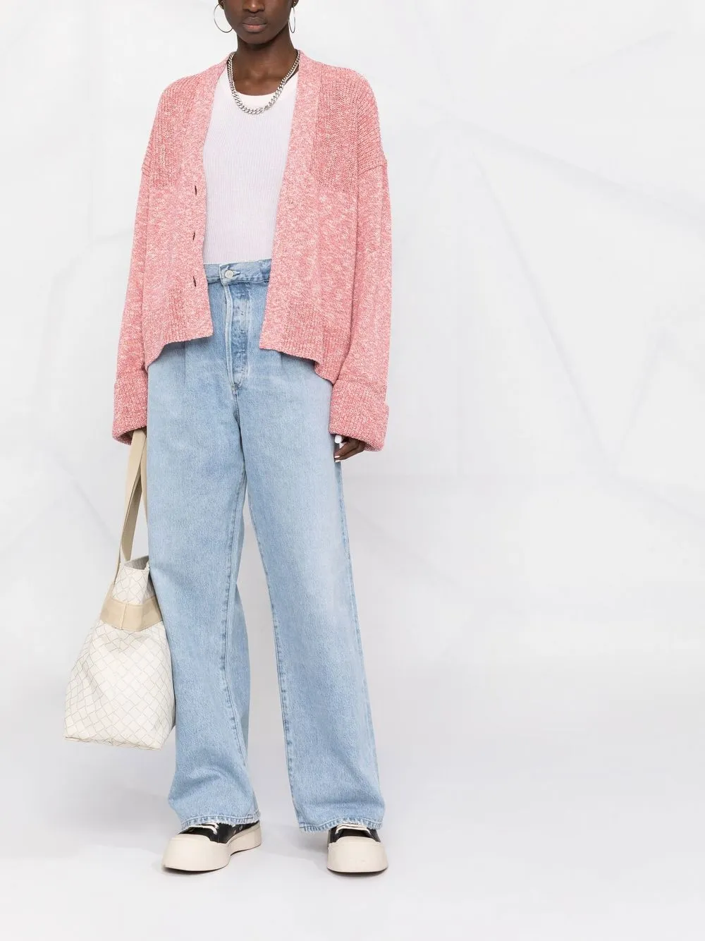 Donna Off-White Cardigan Oversize Diag-stripe 4 Donna Off-White Cardigan Oversize Diag-stripe - immagine 2