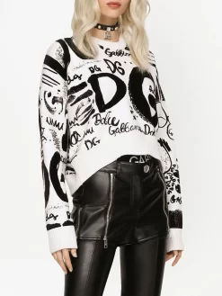 Donna Dolce & Gabbana Felpa Con Logo -Femminile Moda Negozio 18666517 40911289 1000