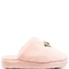 Donna Versace Slippers Medusa In Finta Pelliccia
