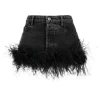 Donna Miu Miu Gonna Denim Con Piume 2 Donna Miu Miu Gonna Denim Con Piume -Femminile Moda Negozio 18832160 44138516 1000