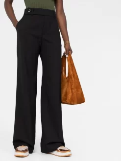 Donna Chloé Pantaloni Svasati A Vita Alta -Femminile Moda Negozio 19086902 41970941 1000