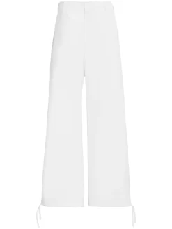 Donna Marni Pantaloni Dritti Con Ricamo