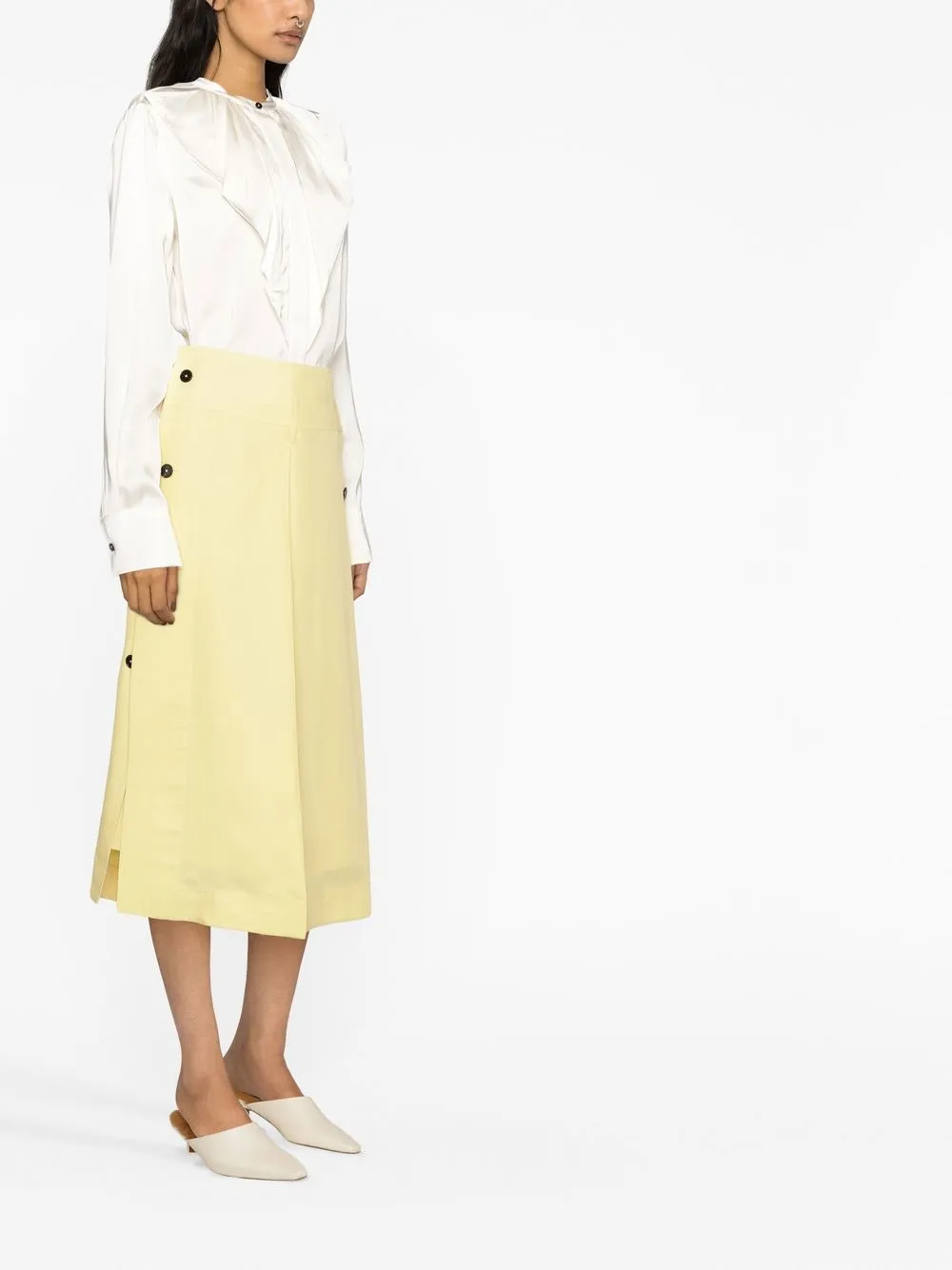 Donna Jil Sander Blusa A Maniche Lunghe Con Ruches 5 Donna Jil Sander Blusa A Maniche Lunghe Con Ruches - immagine 3