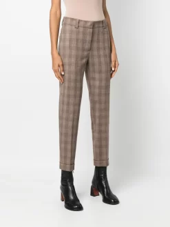 Donna Antonelli Pantaloni Crop A Quadri -Femminile Moda Negozio 19157319 41974026 1000