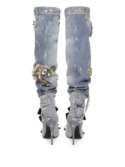 Donna Dolce & Gabbana Stivali Con Decorazione Di Cristalli -Femminile Moda Negozio 19173296 43259513 1000