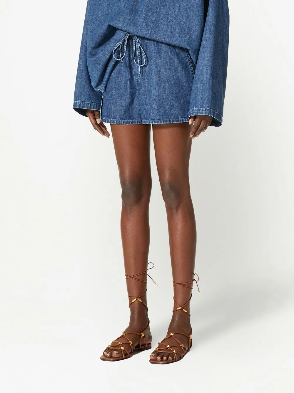 Donna Valentino Garavani Shorts Con Placca Logo 5 Donna Valentino Garavani Shorts Con Placca Logo - immagine 3