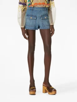 Donna Valentino Garavani Shorts Denim VLOGO -Femminile Moda Negozio 19193724 44887967 1000