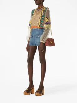 Donna Valentino Garavani Shorts Denim VLOGO -Femminile Moda Negozio 19193724 44887968 1000