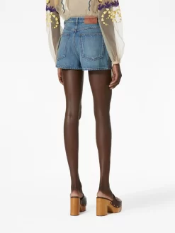 Donna Valentino Garavani Shorts Denim VLOGO -Femminile Moda Negozio 19193724 44889915 1000