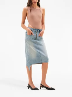 COURREGES Donna Courrèges Gonna Midi Denim -Femminile Moda Negozio 19225379 44763038 1000