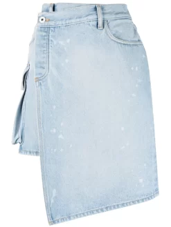 Donna Off-White Gonna Denim Asimmetrica