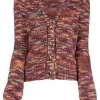 Donna Veronica Beard Cardigan Con Scollo A V