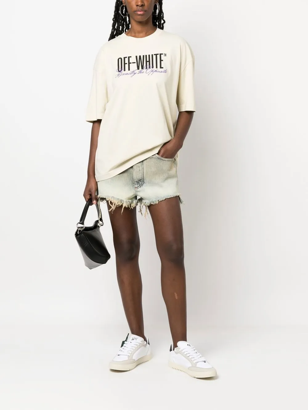 Donna Off-White Shorts Laundry Con Taglio A Vivo 4 Donna Off-White Shorts Laundry Con Taglio A Vivo - immagine 2