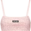 Donna Miu Miu Reggiseno Bralette Con Strass