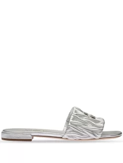 Donna Miu Miu Sandali Matelassé In Pelle