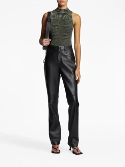 Donna Proenza Schouler White Label Space Dye Ribbed-knit Top -Femminile Moda Negozio 19374594 50612709 1000