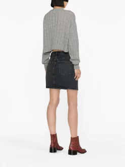 Donna AGOLDE Minigonna Denim Plissettata -Femminile Moda Negozio 19382700 50336517 1000