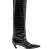 Donna KHAITE Stivali Al Ginocchio Effetto Coccodrillo 40mm -Femminile Moda Negozio 19388366 43381725 1000