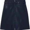 Donna Proenza Schouler Glossy-finish Leather Miniskirt