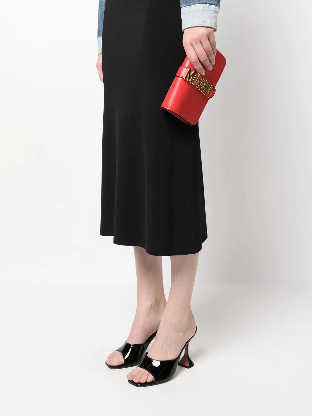 Donna Moschino Clutch Con Placca Logo 4 Donna Moschino Clutch Con Placca Logo - immagine 2