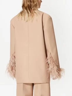 Donna Valentino Garavani Blazer Doppiopetto Con Piume 9 Donna Valentino Garavani Blazer Doppiopetto Con Piume -Femminile Moda Negozio 19473915 44314769 1000