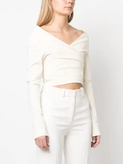 Donna Philosophy Di Lorenzo Serafini Blusa Con Scollo A V -Femminile Moda Negozio 19534823 44895782 1000