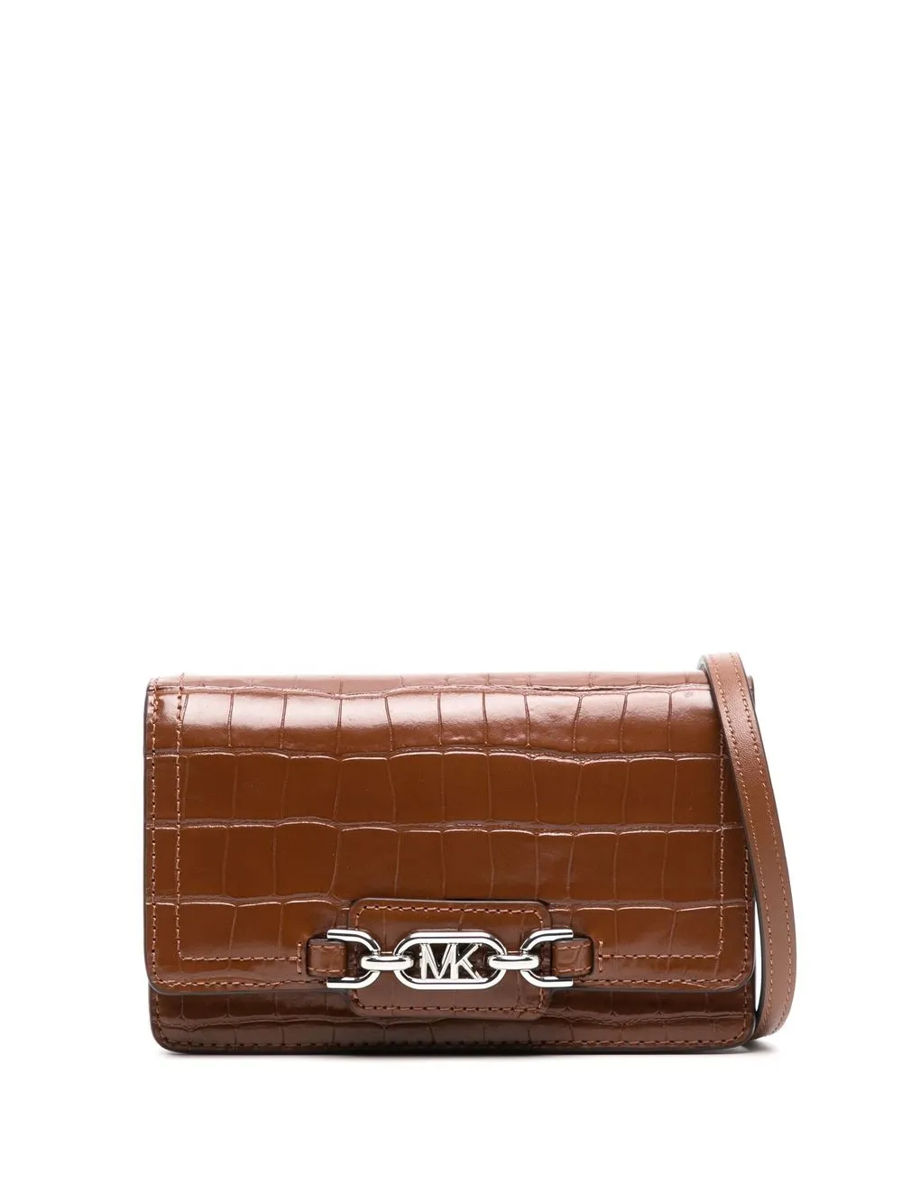 Donna Michael Kors Borsa A Tracolla Heather Con Placca Logo 3 Donna Michael Kors Borsa A Tracolla Heather Con Placca Logo