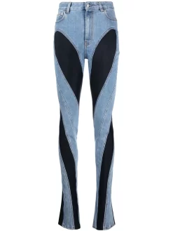 Donna Mugler Jeans Skinny Bicolore