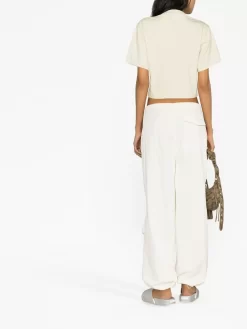 Donna Off-White T-shirt Crop Con Stampa -Femminile Moda Negozio 19634496 43972795 1000