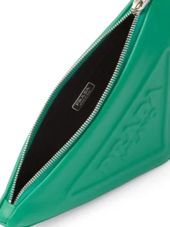 Donna Prada Portafoglio A Triangolo Con Logo Goffrato -Femminile Moda Negozio 19663575 43906152 1000