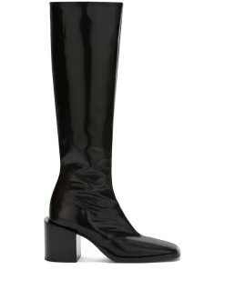 Donna Jil Sander Stivali In Pelle Senza Lacci