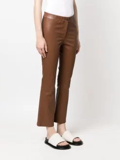 Donna Arma Pantaloni Svasati In Pelle -Femminile Moda Negozio 19671732 44358954 1000